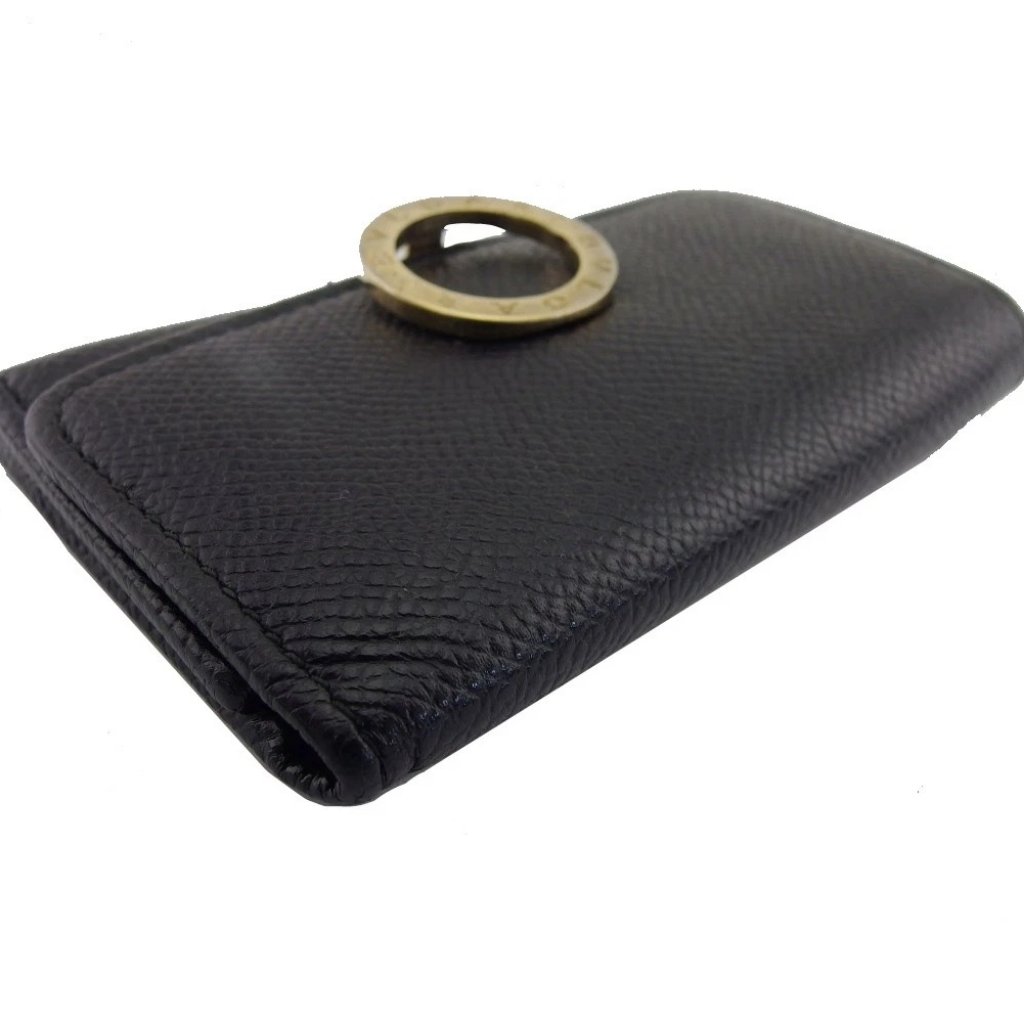 Bvlgari Key Holder Black X Gold Women Authentic Secondhand